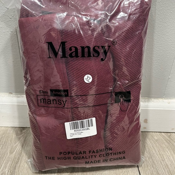 NWT - Sexy Wrap Sweater Dress, XLarge, Wine color - Picture 5 of 5